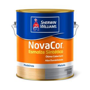 Tinta Esmalte Sintético Alto Brilho Sherwin Williams Novacor 3,6l Platina