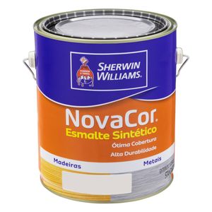 Tinta Esmalte Sintético Alto Brilho Sherwin Williams Novacor 3,6l Platina