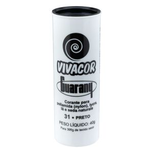 Corante de Tecido Vivacor Guarany 40g Preto