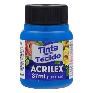 Tinta de Tecido Fluorescente Acrilex 37ml Azul