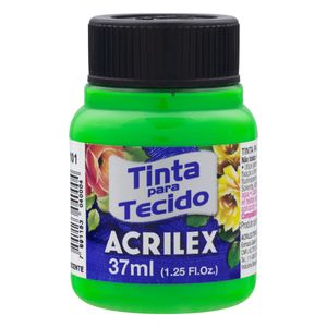 Tinta de Tecido Fluorescente Acrilex 37ml Verde