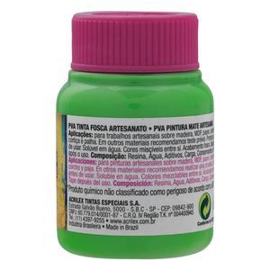 Tinta para Artesanato Fosca Acrilex 37ml Verde Folha