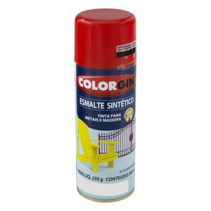 Tinta Spray Esmalte Sintético Colorgin 350ml Vermelha