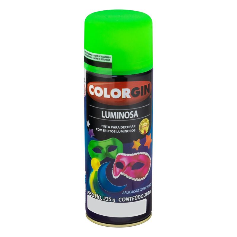 Tinta-Spray-Luminosa-Colorgin-380ml-VerdeFrontalTopo1