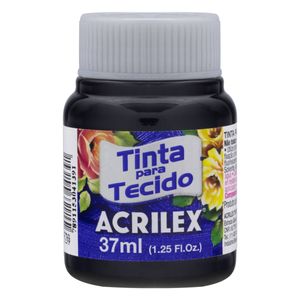 Tinta para Tecido Fosca Acrilex 37ml Preta