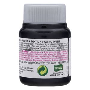 Tinta para Tecido Fosca Acrilex 37ml Preta