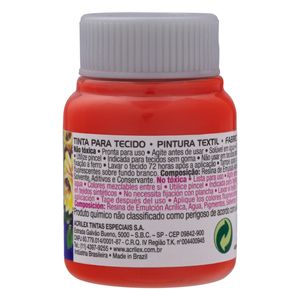 Tinta para Tecido Fosca Acrilex 37ml Vermelho Vivo