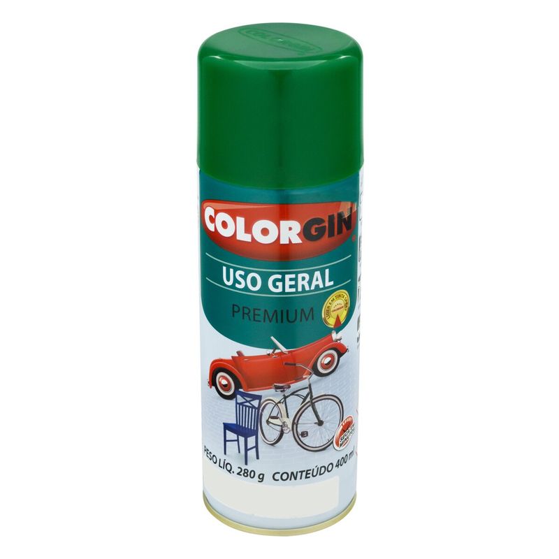 Tinta-Spray-Uso-Geral-Colorgin-400ml-VerdeFrontalTopo1