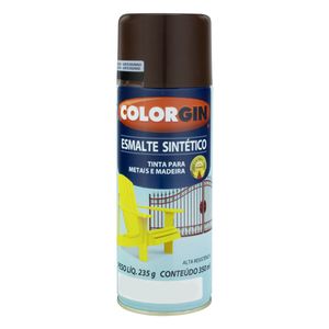 Tinta Spray Esmalte Sintético Colorgin 350ml Marrom