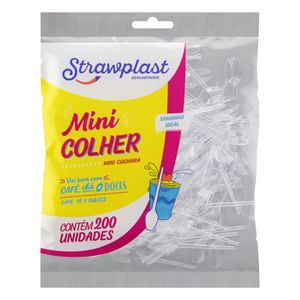 Colher Descartável para Café/Chá Strawplast Cristal 200 unidades