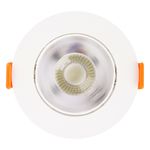 SpotLeddeEmbutirRedondoBrancoBronzearte5W6000KBivoltFrontal1