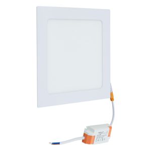 Painel Led de Embutir Branco Quadrado Bronzearte Slim 12W 3000K