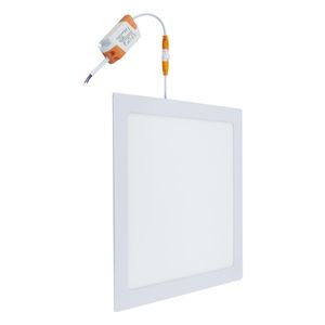 Painel Led de Embutir Branco Quadrado Bronzearte Slim 24W 3000K Bivolt