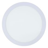 Painel Led de Embutir Branco Redondo Bronzearte Slim 24W 3000K