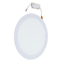 Painel Led de Embutir Branco Redondo Bronzearte Slim 24W 3000K