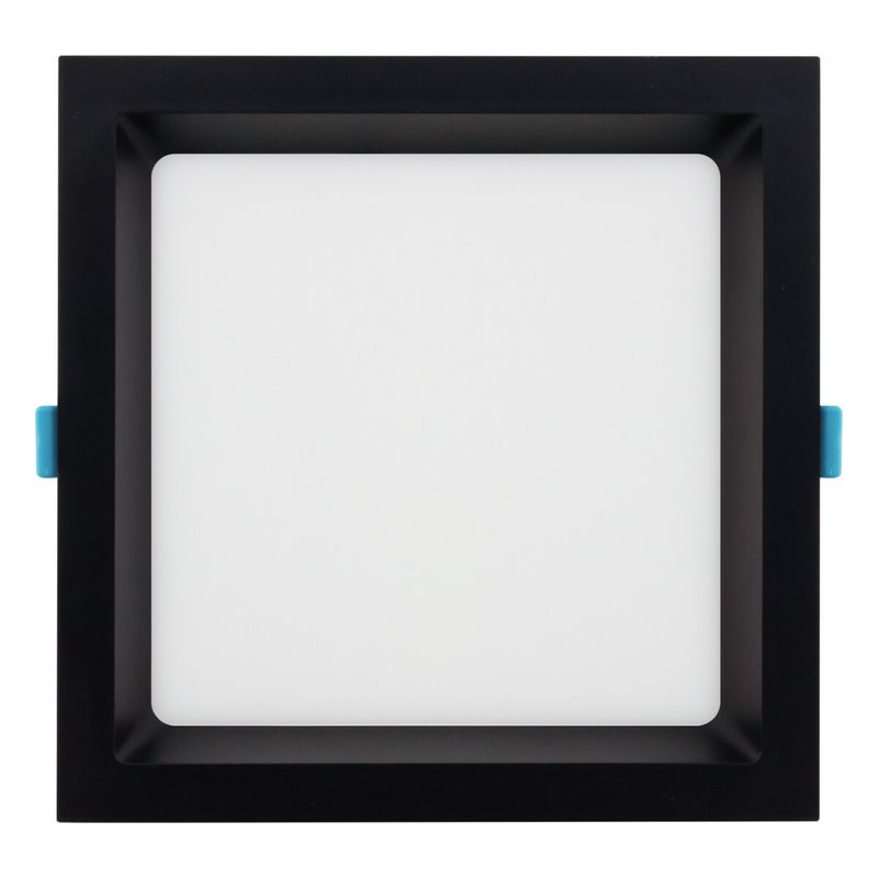PainelLeddeEmbutirPretoRecuadoQuadradoStella18W3000KBivoltFrontal1