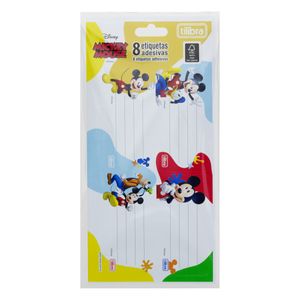 Etiqueta Escolar Tilibra Mickey Mouse 8 unidades