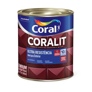 Tinta Esmalte Sintético Base D'Água Brilhante Coral Coralit Ultra 900ml Branca