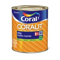 Tinta Esmalte Sintético Base D'Água Brilhante Coral Coralit 900ml Branca