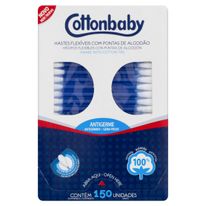 Hastes Flexíveis Cottonbaby 150 unidades