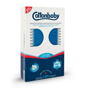 Hastes Flexíveis Cottonbaby 150 unidades