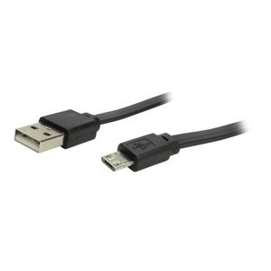 Cabo Micro USB Flat Preto 5+ 1,2m