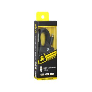 Cabo Lightning Flat Preto 5+ 1,2m