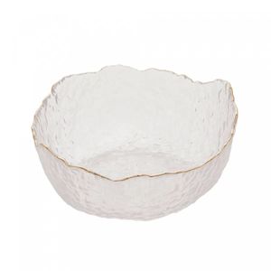 Bowl Cristal Martelado com Borda Dourada Wolff Mesa 19cm x 10cm