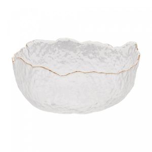 Bowl Cristal Martelado com Borda Dourada Wolff Mesa 19cm x 10cm