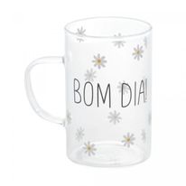 Conjunto 2 Canecas de Vidro Borossilicato Bom dia Wolff Mesa 280ml