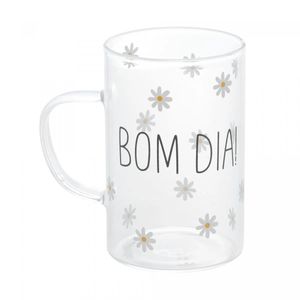 Conjunto 2 Canecas de Vidro Borossilicato Bom dia Wolff Mesa 280ml