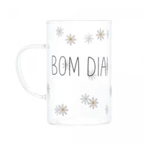 Conjunto 2 Canecas de Vidro Borossilicato Bom dia Wolff Mesa 280ml