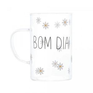 Conjunto 2 Canecas de Vidro Borossilicato Bom dia Wolff Mesa 280ml