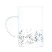 Conjunto 2 Canecas de Vidro Borossilicato Flores Wolff Mesa 280ml