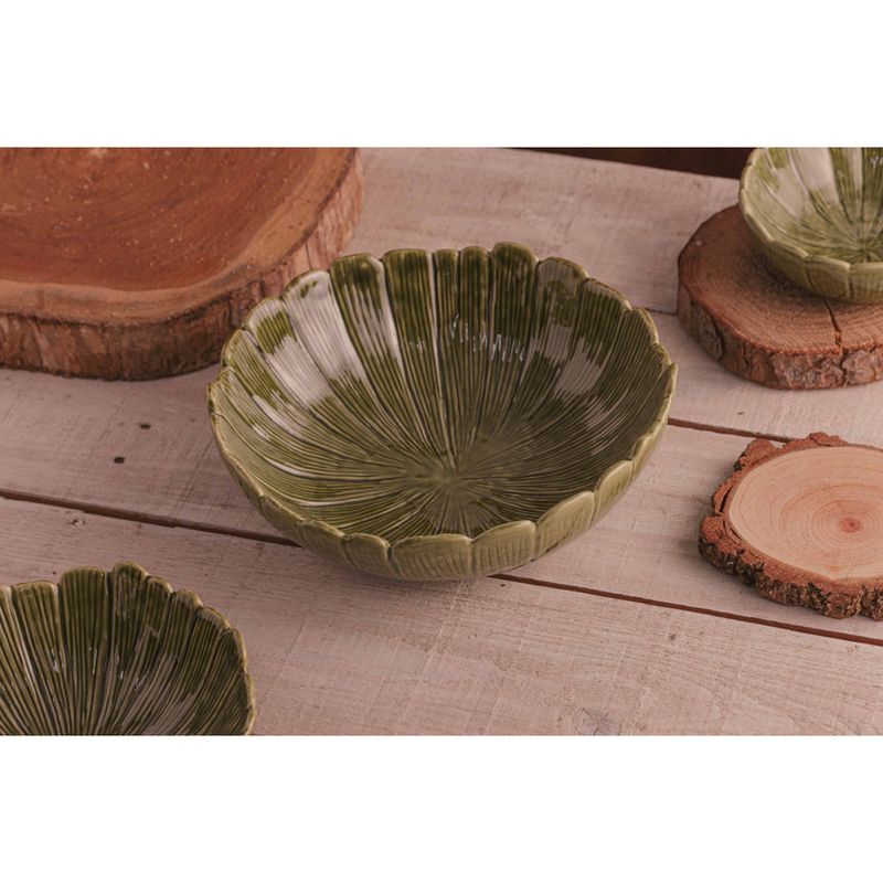 Centro-de-Mesa-de-Ceramica-Banana-Leaf-Verde-Lyor-20cm-x-7cm-110298