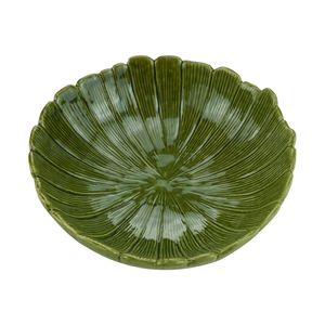 Centro de Mesa de Cerâmica Banana Leaf Verde Lyor 25cm x 8,5cm