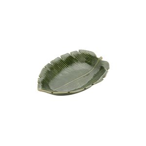 Tigela Cerâmica Banana Leaf Verde Lyor 23cm x 16cm