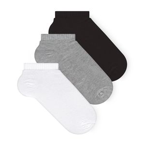 Meia Masculina Cano Curto Escura Cia da Meia 39 a 42 3 pares