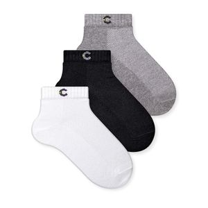 Meia Masculina Cano Curto Telada Cia da Meia 39 a 42 3 pares