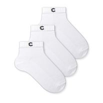 Meia Masculina Cano Curto Branca Cia da Meia 39 a 42 3 pares
