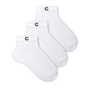 Meia Masculina Cano Curto Telado Branca Cia da Meia n.° 39 a 42 3 pares