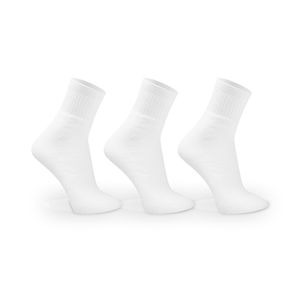 Meia Masculina Cano Médio Branca Cia da Meia 39 a 42 3 pares