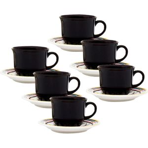 Conjunto de Xícaras de Café com Pires Oxford 6 peças