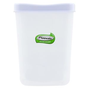 Porta Mantimentos Quadrado Plasvale Branco 4,5l