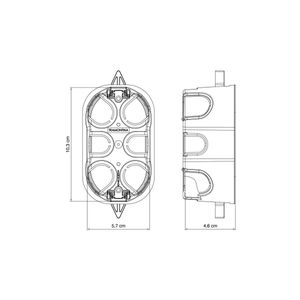 Caixa de Luz Amarela para Drywall Tramontina 4x2"