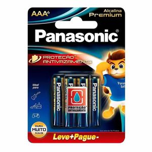 Pilha Alcalina Premium AAA Panasonic 6 unidades