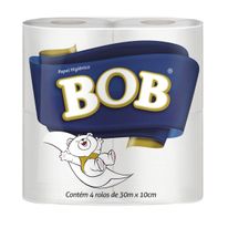 Papel Higiênico Simples Neutro Bob 30m com 4 unidades