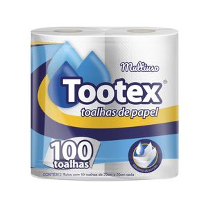 Papel Toalha Multiuso Tootex 50 folhas com 2 unidades