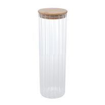 Porta Mantimentos de Vidro Borossilicato com Tampa de Bambu Wolff Gourmet 1,3l