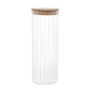 Porta Mantimentos de Vidro Borossilicato com Tampa de Bambu Wolff Gourmet 1,1l